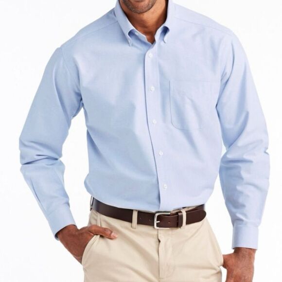 L.L.Bean Men’s Traditional Fit French Blue Shirt 161/2-35 Excellent Condition - Picture 1 of 8